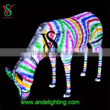 New 3D Motif Sculpture Lighted Horse Zebra Led Light for Carnival Outdoor Decoration photo-4