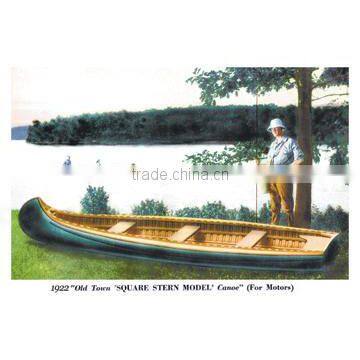 Square Stern Model' Canoe 12x18 Giclee on canvas