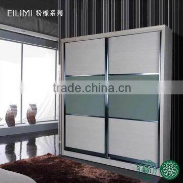 2016 New Design Pink Oak Wood Wardrobe Made of MDF for Bedroom