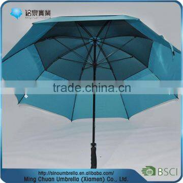 30"x 8 ribs Fiberglass double canopy golf umbrella