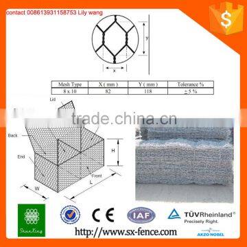 Galvanized Hexagonal Gabion Box Filled Stone (ISO9001) photo-2