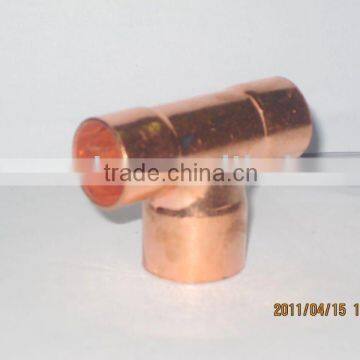 Copper tee for air conditioner part