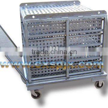 Poultry slaughtering machine frame cart