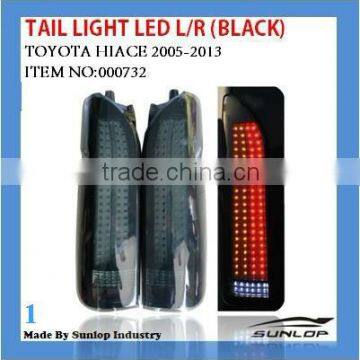 #000732 2005-2013 black LED tail light for toyota hiace tail lamps LED