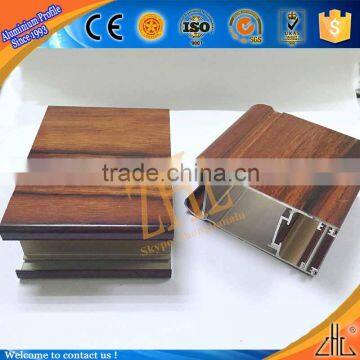 Hot hot sell decorative wood shutter mirror, wholesale wooden door frame, OEM wood grain powder coated aluminum sliding