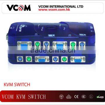 VCOM high quality For VGA Keyboard/Mouse Auto KVM Switch 1 to 4 ports