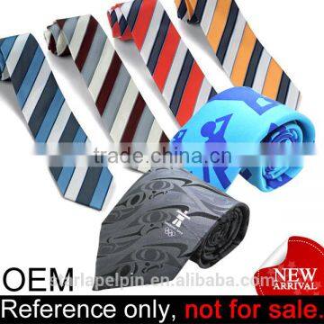 fashion striped knitted custom logo print cheap polyester mens neck tie