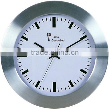 Radio controlled Home Decor white Dial Aluminum Wall Clock!