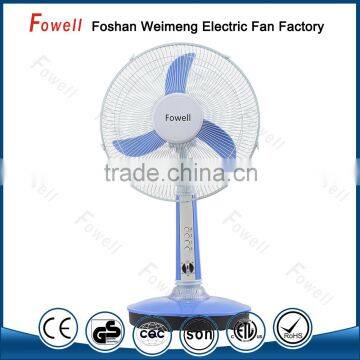 Home Appliance High Quality Rechargeable Led Plastic Table Fan With Logo