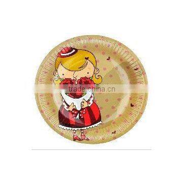 18cm Diameter Custom Printed High Quality Solid color Party Disposable Paper Plates