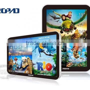 Cheap small size 19"22"24"26" 32 inch digital Signage Screens with network optional