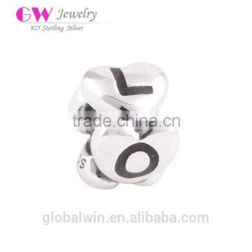 Antique Silver Beads European Style Beads Fit The Original Brand Beads Bracelet 925 Sterling Silver Love Charms