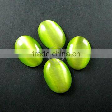 18x25mm oval yellow green synthetic cat eye cabochon DIY supplies for earrings,rings,pendant charm findings 4120062