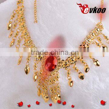 EVKOODance Accessories Indian Jewelry Accessories Beautiful Oriental Dance Accessories Necklace Belly Accessory Gold Color photo-2