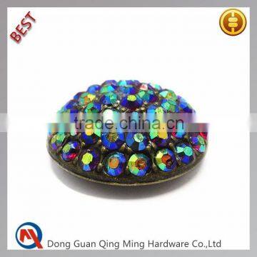 Fashionable Rhinestone Resin Button For Garment