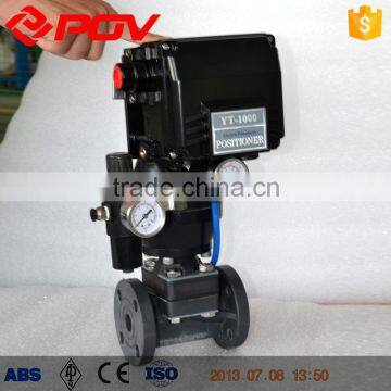 UPVC body pneumatic diaphragm valve with positioner 4-20MA signal feedback