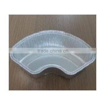 230*105mm Pisa Italy Silver Aluminum Foil Irregular Container for Food Packing