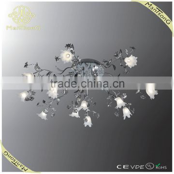 Modern indoor G4 Low-voltage glass flower ceiling lamp no radiation light