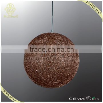 2015 best selling new products large ball light fixture rattan hanging pendant lamp