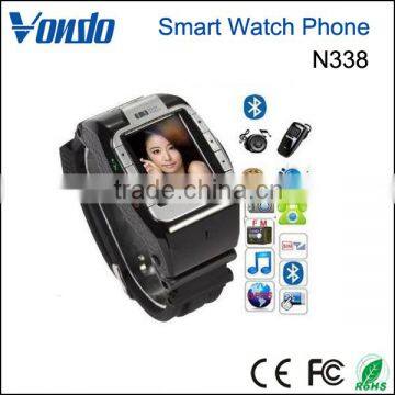 Vondo New N388 GSM Quadband Voice Dialing Unlocked Touch Screen--Black Watch Cell Phone