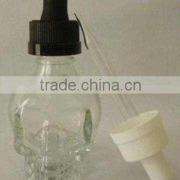 beauty cosmetics skull jars with childproof glass dropper