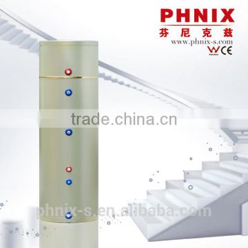 Hot water collection tanks with heat pump