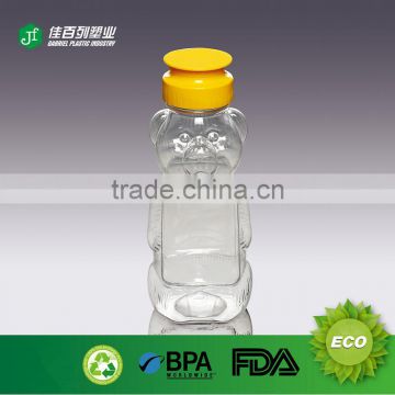 Bear shape or panada shape with fip top cap plastic jar for honey or sauce honey jars empty and clear transparent squeeze bottle