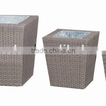 gray rattan Flower pot outdoor furniture