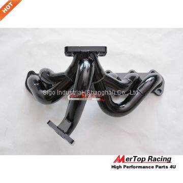 MERTOP RACE 3mm Tube Thick Black Coated Top Mount T3 Turbo Manifold For Toyota Supra 1JZGTE 1JZ JZA70 MK3 1989-1993 photo-3