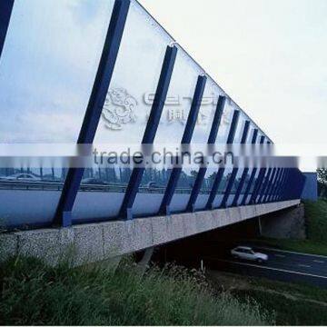 Fireproof Grade B1/V2 10-year warranty PC material polycarbonate sound barrier panels