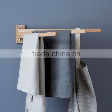 Swedish Wooden 3-Prong Towel Rack