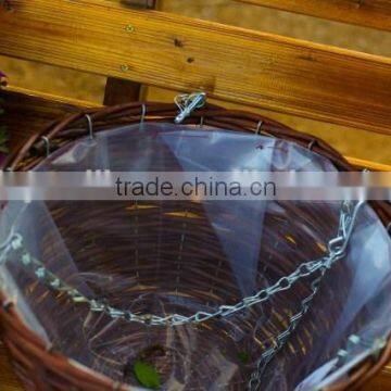 100%Handmade Wicker Wall Hanging Plant Basket Wicker Flower Hanging Basket