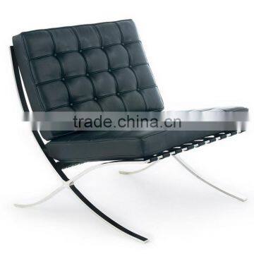 Wholesale Pu Leather Barcelona Style Chair With Footrest Chair