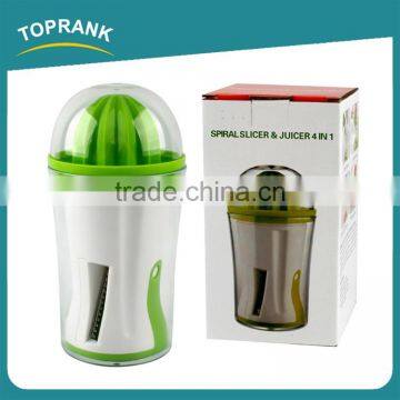 Toprank New Products Gadget Multifunction 4 in 1 Vegetable Fruit Spiral Slicer With Screw Hand Press Juicer photo-2