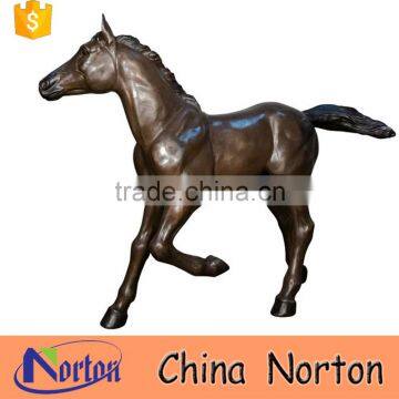 Life size bronze sculpture trotting horse for sale NTBH-HR032Y