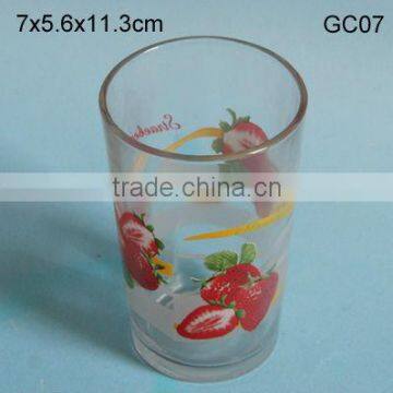 clear glass tea cups