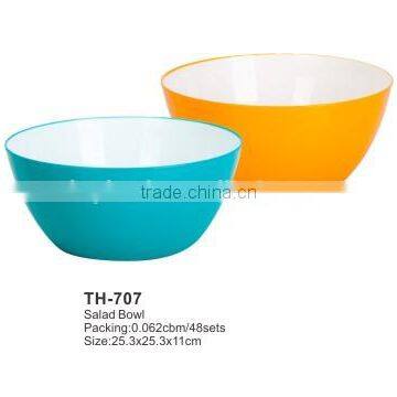 Plastic colored salad bowl plastic cereal bowls