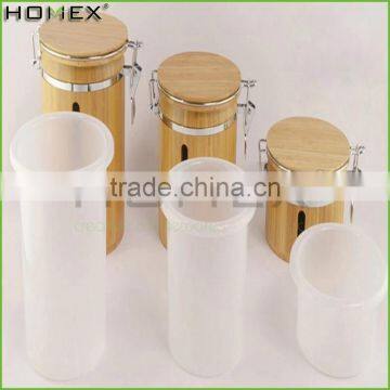 Modern Differen Size Bamboo Bulk Tea Canister with Bamboo Lid/Homex_Factory
