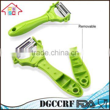 Reliable Factory Multifunction 2 in 1 Vegetable Fruit Salad Peeler Silcer photo-2