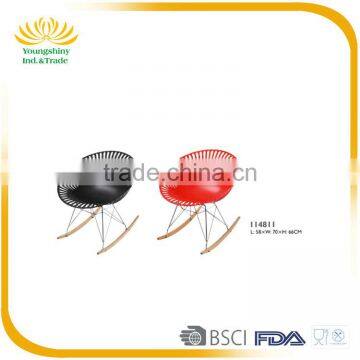 Manufacturer Popular Cheap Plastic Rocking Chair With Beech Legs photo-2