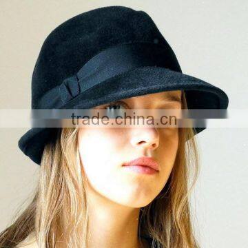 2017 china supplier trendy fashion wholesale wool felt top hat blank for women's party events made in china