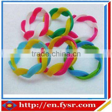 Newest style colorful silicone twist band