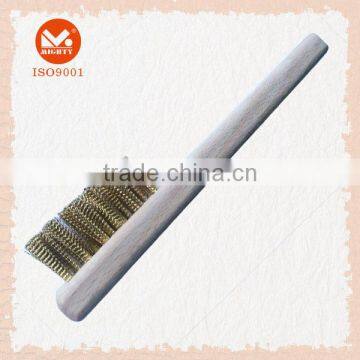 Wooden handle Brass Wire Brush