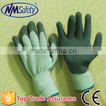 NMSAFETY 7G Acrylic Shell Napping Lining Latex palm Coated Safety Work Gloves, cheap winter glove