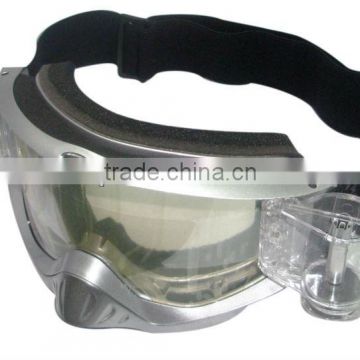 Double layer, anti-fog lenses, 100%UV dual adjustment high quality motorcross goggles, ski goggles