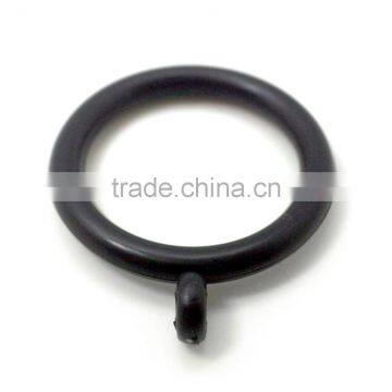 Window Plastic Curtain Rod Rings Inside Diameter 34mm & Inside Diameter 26mm With Eyelet Black Plastic photo-2
