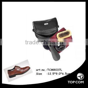 PU Leather Case Promotional Shoe Polish Set Travel Shoe Care Kit photo-4