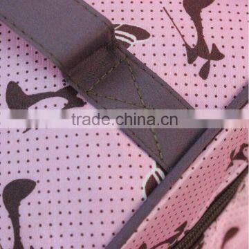 Fashion Printed Women Make up Bags / Promotional Cosmetic Zipper Bags With Mirror / photo-4