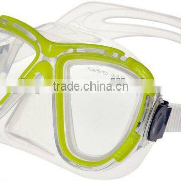 Adult professional big eye diving mask two window adjustable diving mask