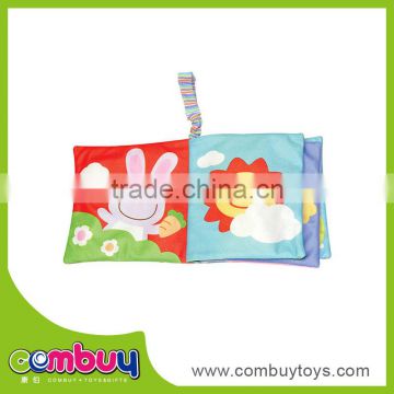 2015 new design colorful early learning cloth baby soft book